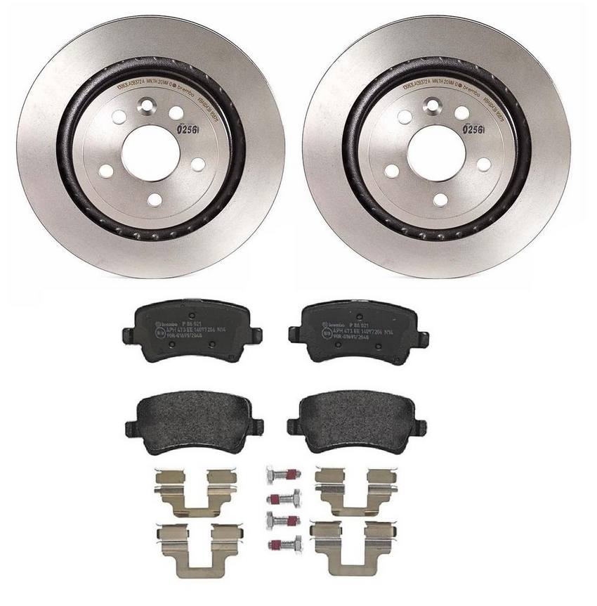 Volvo Brembo Brakes Kit - Pads and Rotors Rear (302mm) (Low-Met) 31471028 - Brembo 1540359KIT